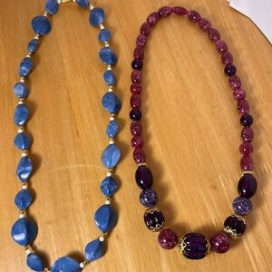 Set Of Two Vintage Lucite Avon Necklaces